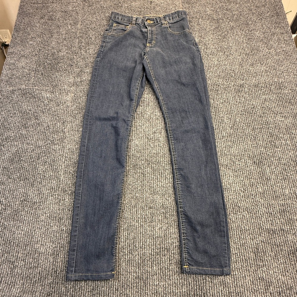 Dearborn‎ Denim Womens Size 27 Skinny Jeans Dark Wash Blue Made in Chicago